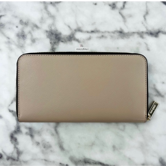 Kate Spade Staci Colorblock Large Satchel & Large Continental Wallet Warm Beige - Picture 14 of 16